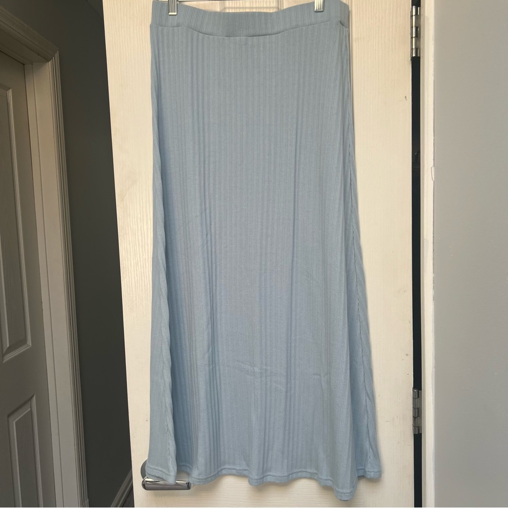 Chic Light Blue A-Line Skirt